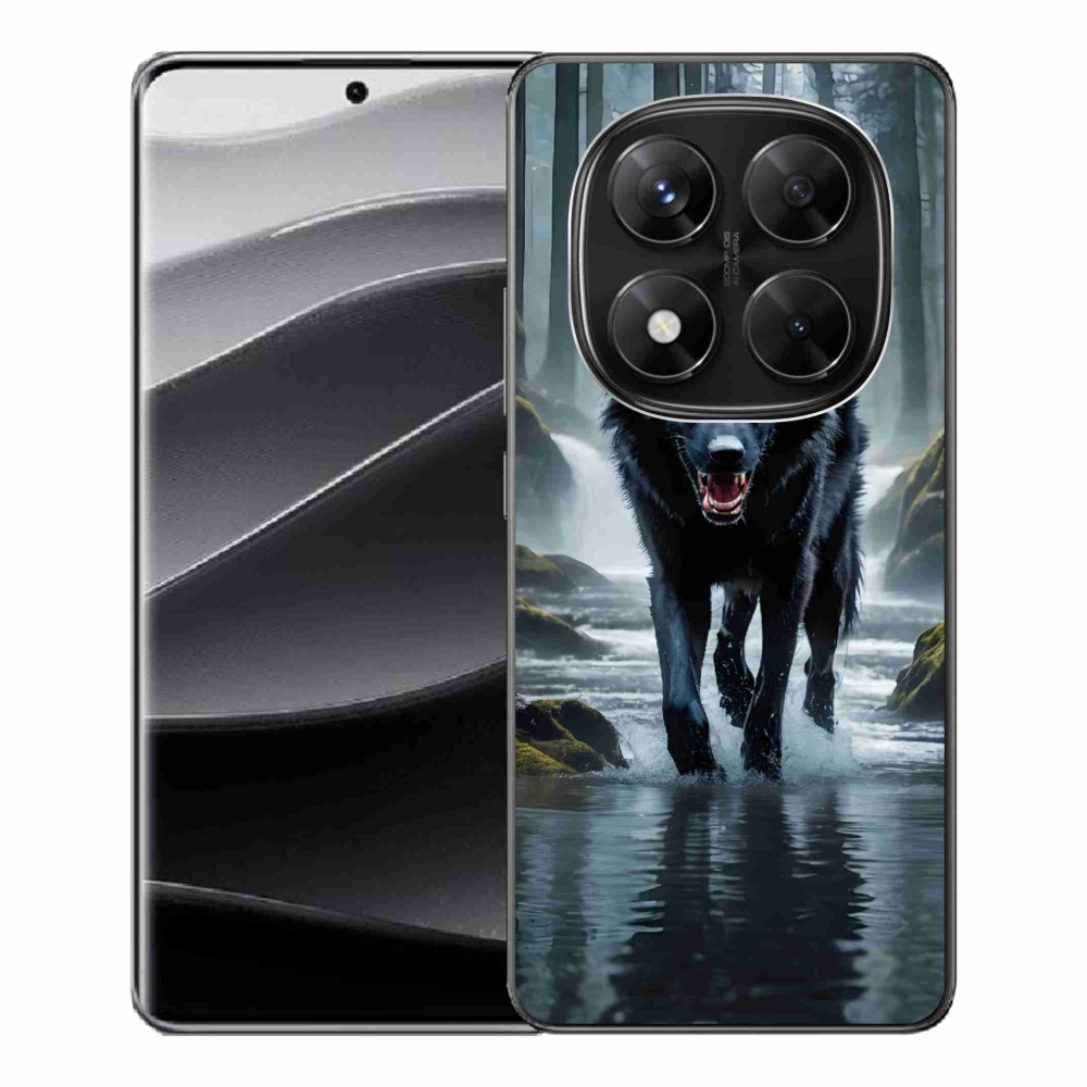 Gelový kryt mmCase na Xiaomi Redmi Note 14 Pro 5G/Poco X7 5G - černý vlk