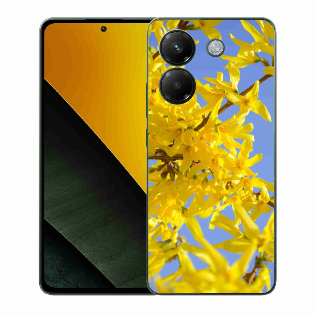 Gelový kryt mmCase na Xiaomi Poco M7 Pro 5G - žluté květy