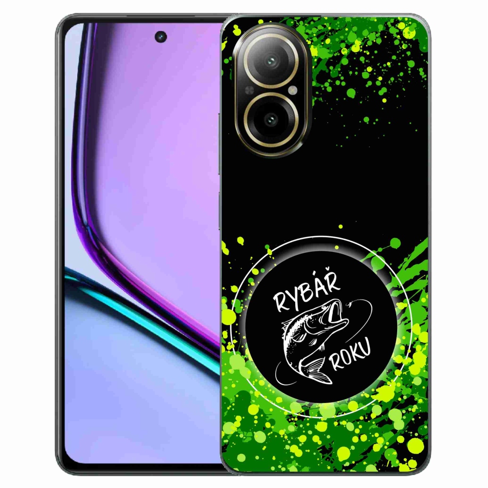 Gelový kryt mmCase na Realme C67 - rybář roku černé pozadí
