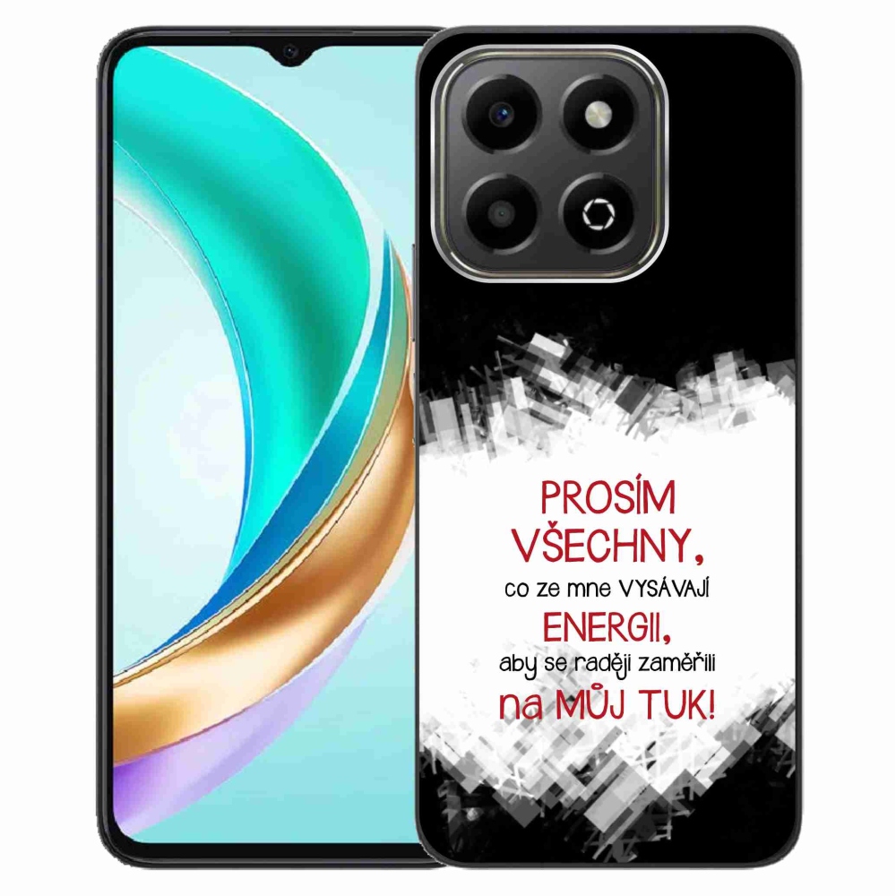 Gelový kryt mmCase na Honor X6b - vtipný text 1 červený