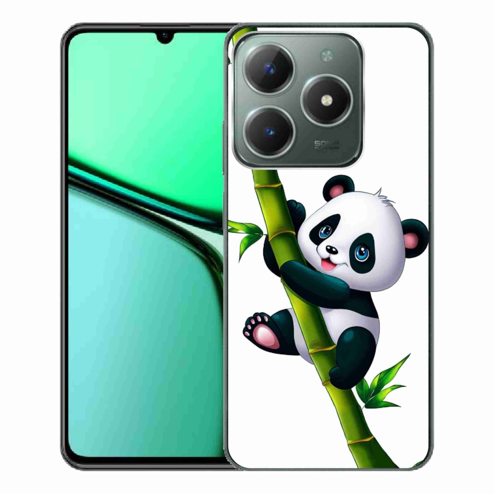 Gelový kryt mmCase na Realme C61 - panda na bambusu