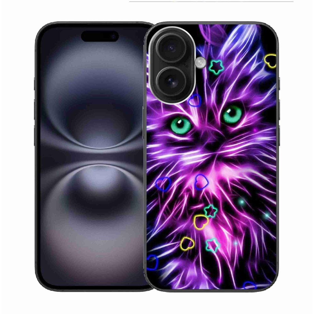 Gelový kryt mmCase na iPhone 16 - abstraktní kočka