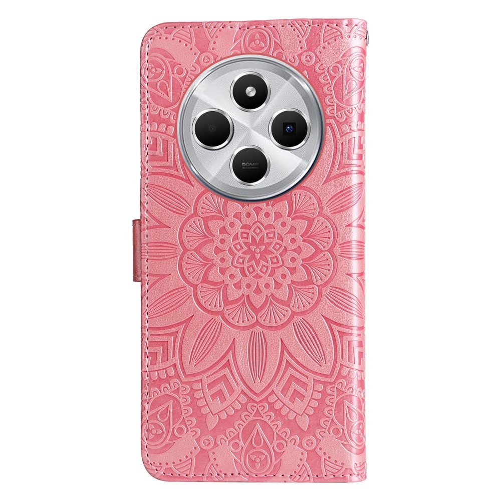 Sunflower knížkové pouzdro na Xiaomi Redmi 14C/Poco C75 - růžové