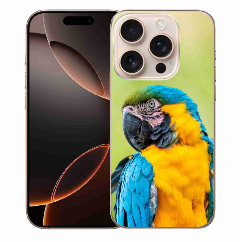 Gelový obal mmCase na iPhone 16 Pro Max - papoušek ara 2