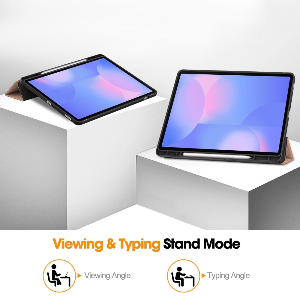 Casy chytré zavírací pouzdro na Samsung Galaxy Tab S10 FE+ - růžovozlaté