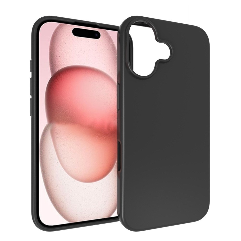 Černý gelový obal na iPhone 16 Plus
