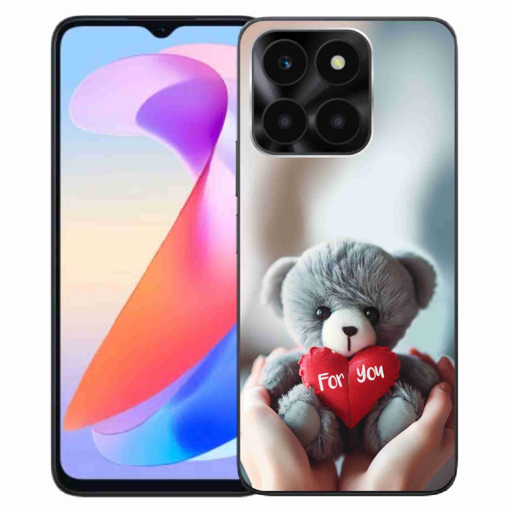 Gelový kryt mmCase na Honor X6a - medvídek pro zamilované