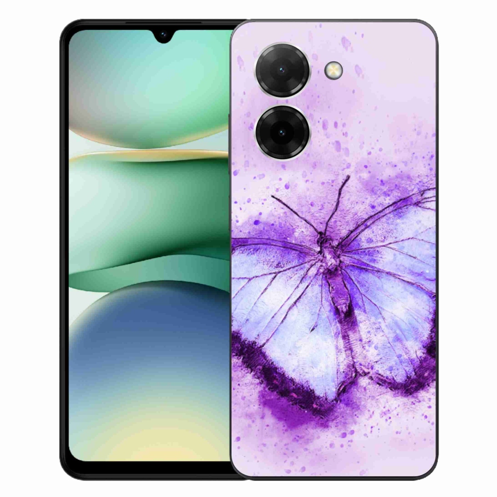 Gelový kryt mmCase na Xiaomi Redmi A5 (173.45x79.35x8.45mm) - fialový motýl