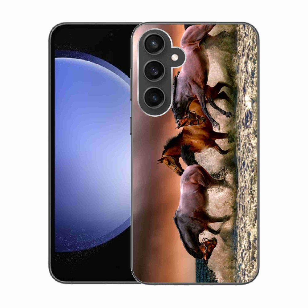 Gelový obal mmCase na Samsung Galaxy S23 FE - koně 1