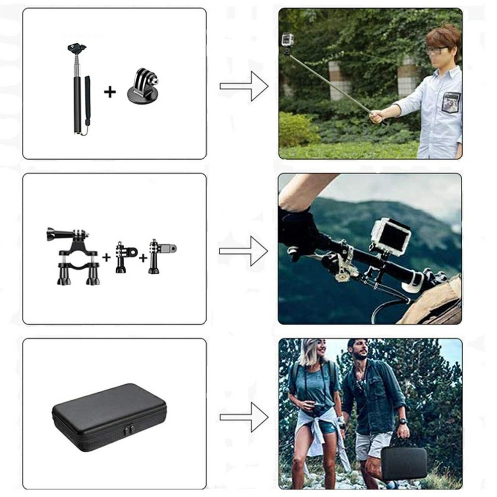 Univerzální 71v1 sada příslušenství pro akční kamery GoPro, DJI, Insta360