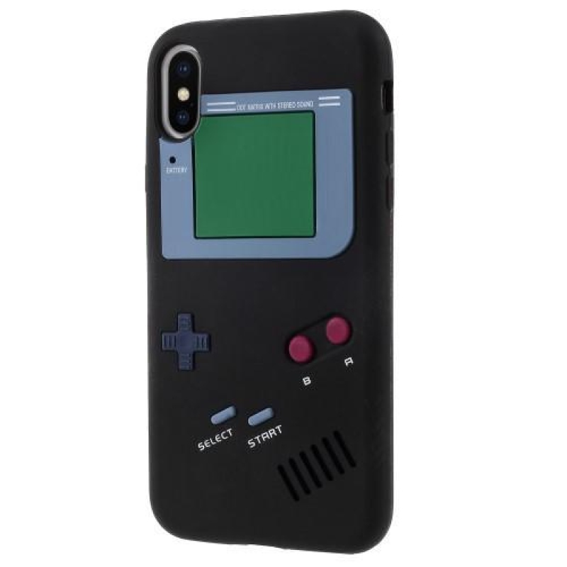 Games silikonový obal na iPhone X - černý