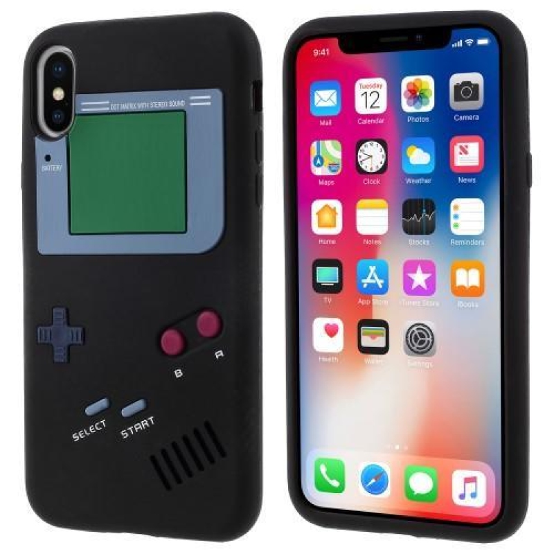 Games silikonový obal na iPhone X - černý