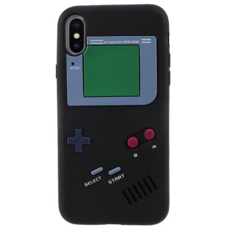 Games silikonový obal na iPhone X - černý