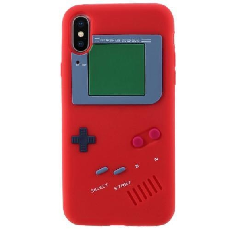 Games silikonový obal na iPhone X - červený