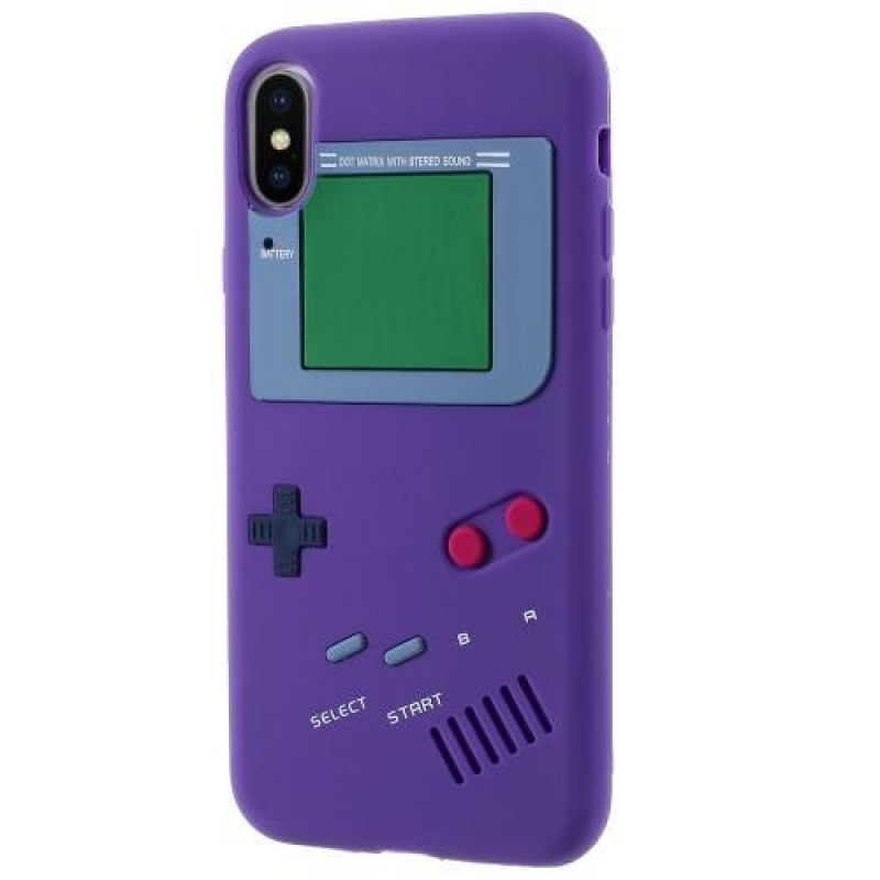 Games silikonový obal na iPhone X - fialový