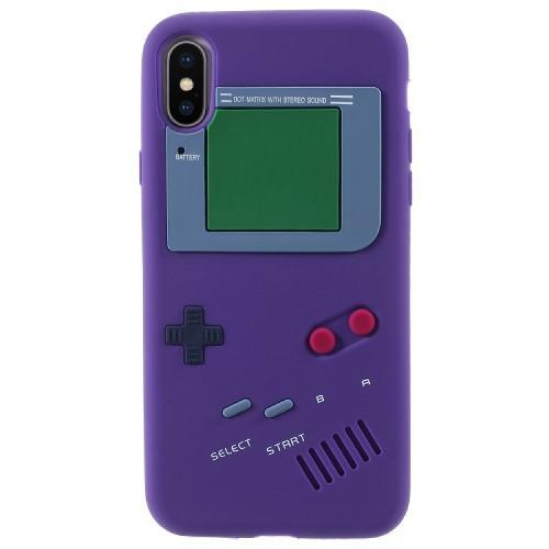 Games silikonový obal na iPhone X - fialový