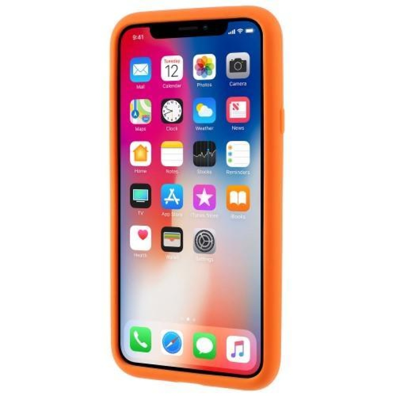 Games silikonový obal na iPhone X - oranžový