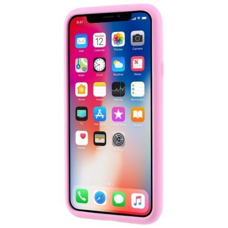 Games silikonový obal na iPhone X - růžový