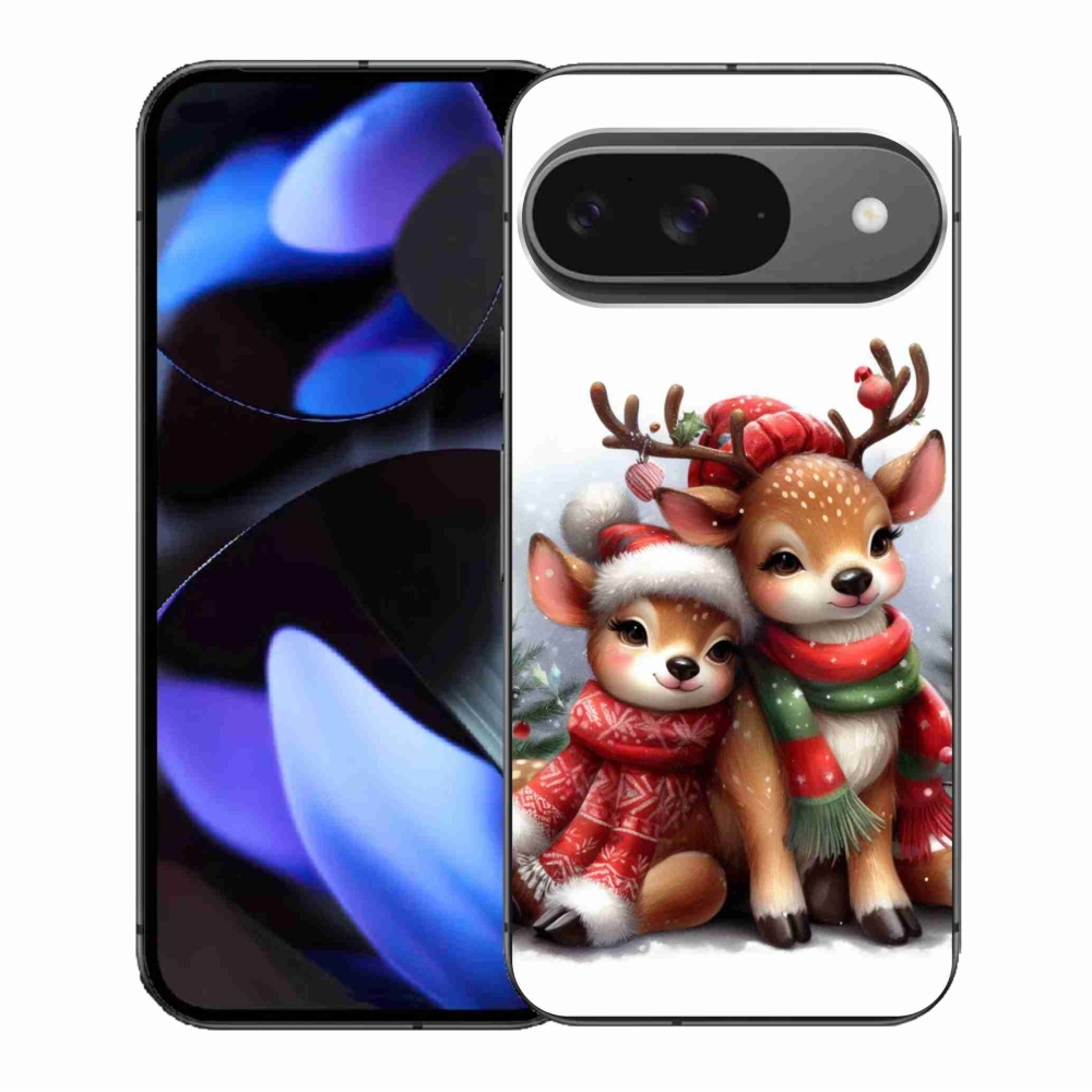Gelový kryt mmCase na Google Pixel 9/9 Pro - vánoční sobi