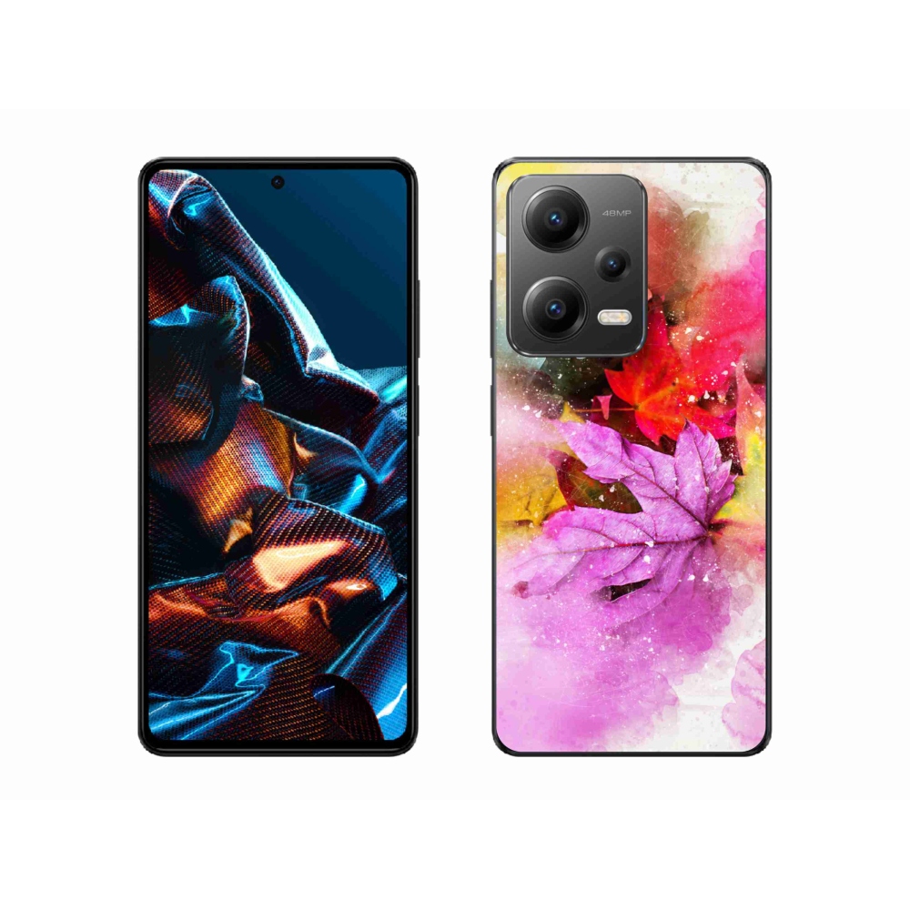 Gelový kryt mmCase na Xiaomi Redmi Note 12 Pro 5G - barevné listy