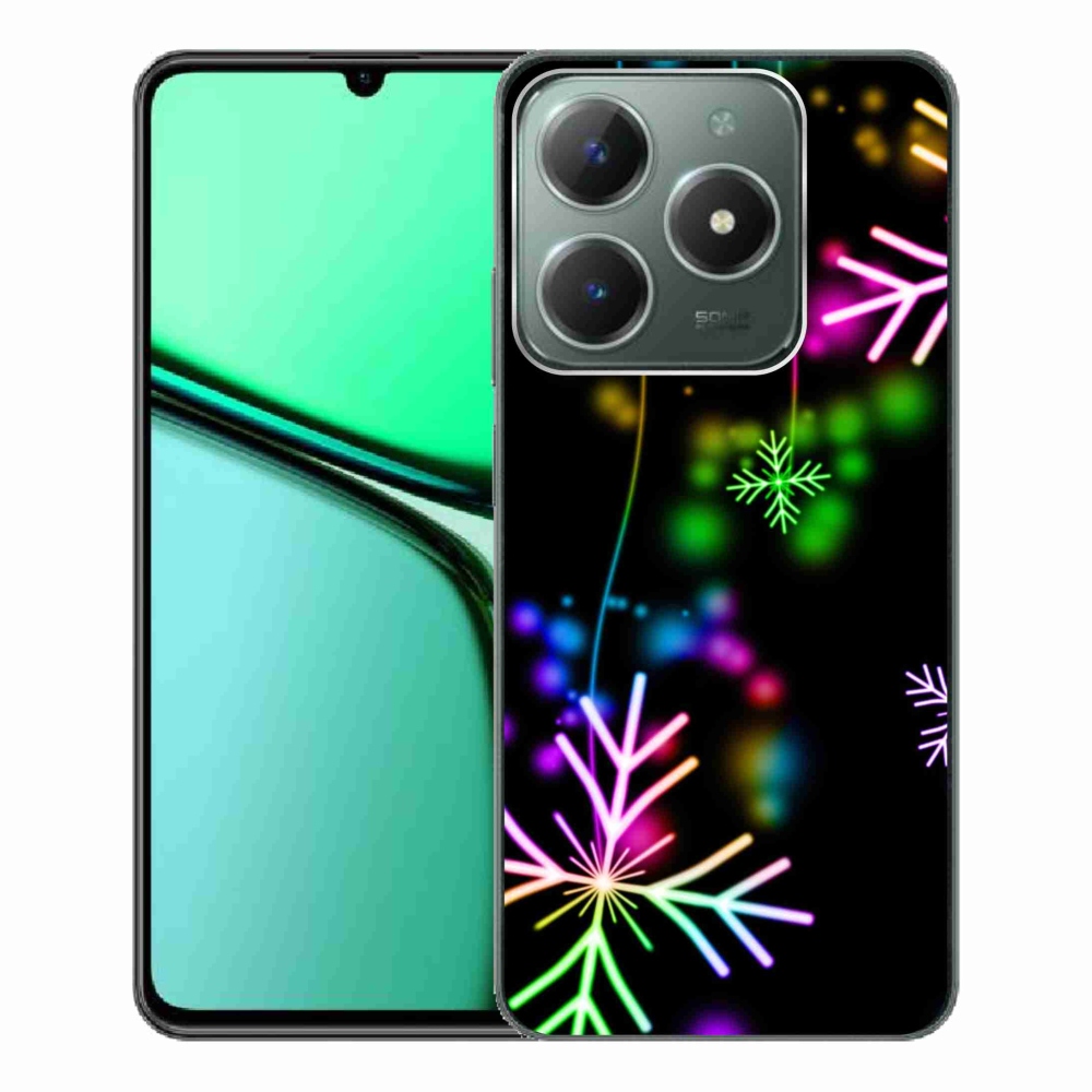 Gelový kryt mmCase na Realme C61 - barevné vločky