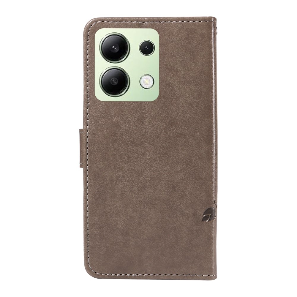 Flower knížkové pouzdro na Xiaomi Redmi Note 13 - šedé
