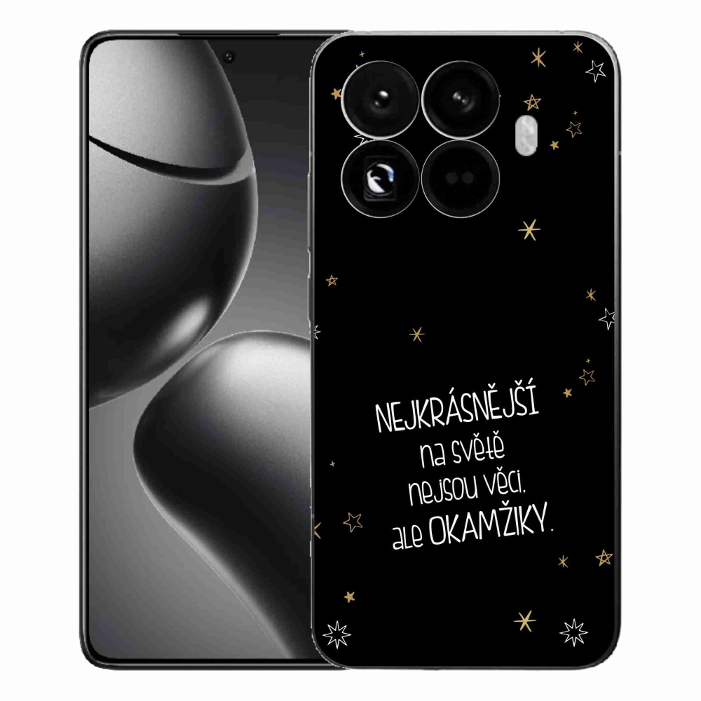 Gelový kryt mmCase na Xiaomi 15T Pro - citát 4 černé pozadí