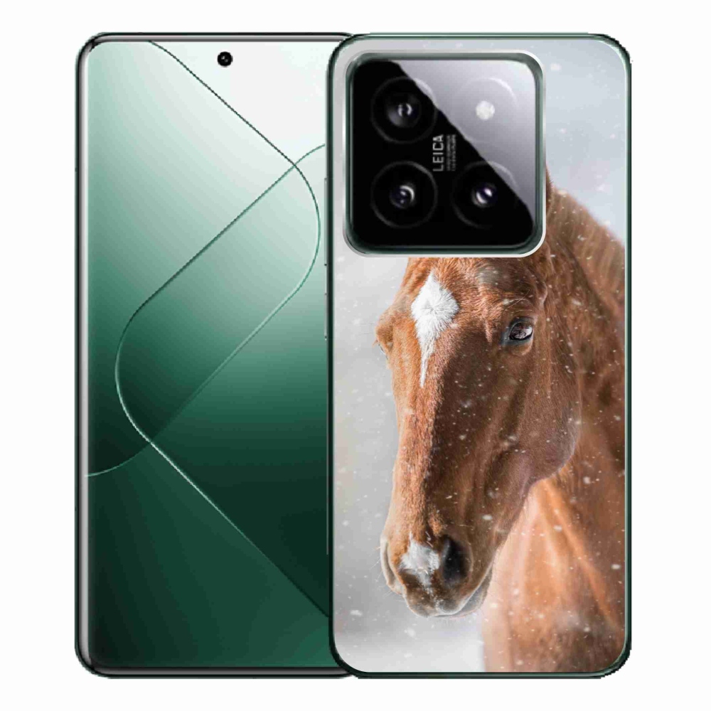 Gelový kryt mmCase na Xiaomi 14 Pro - hnědý kůň 2