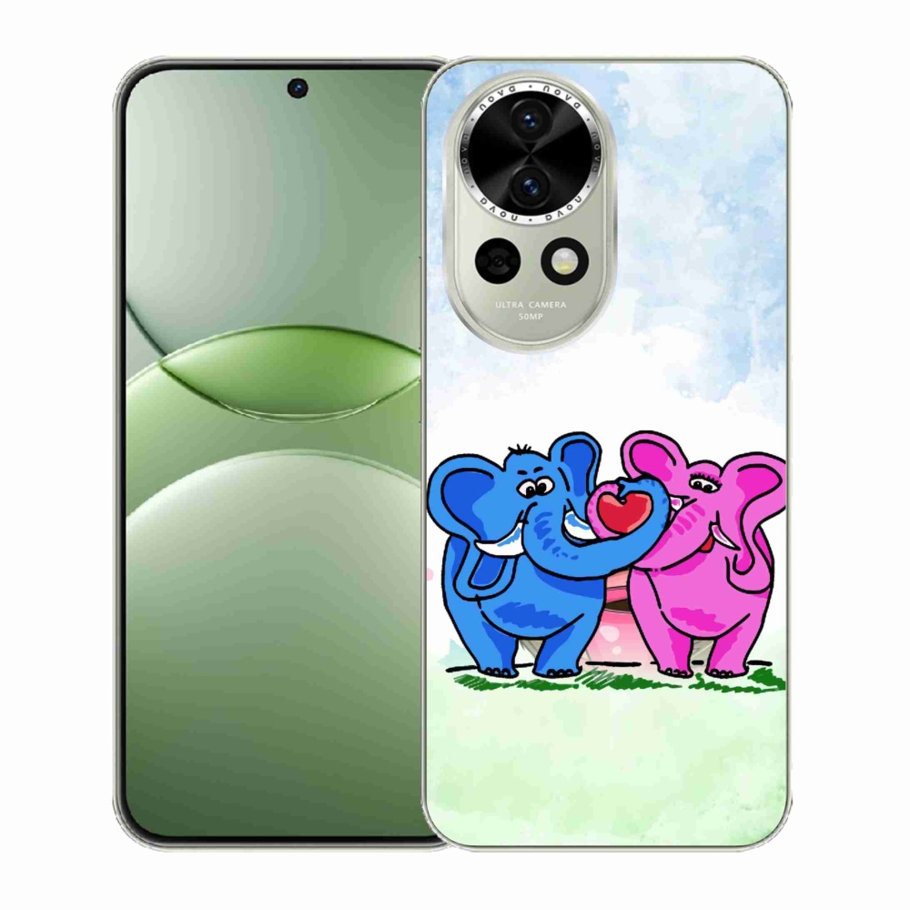 Gelový kryt mmCase na Huawei Nova 13 5G - zamilovaní sloni