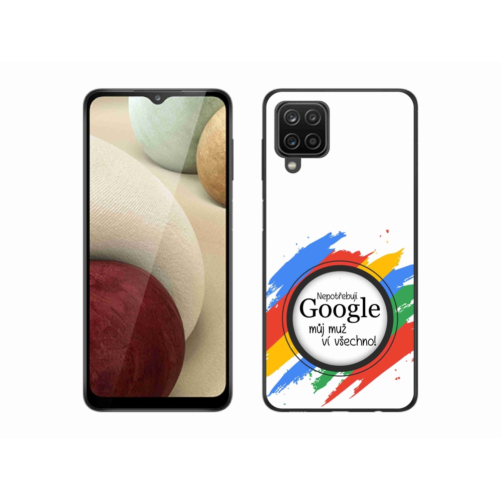 Gelový kryt mmCase na Samsung Galaxy M12 - muž ví všechno bílé pozadí