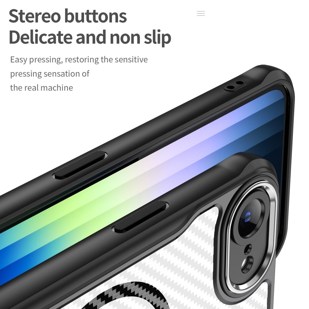 Texture odolný kryt s podporou MagSafe na iPhone 16e - černý