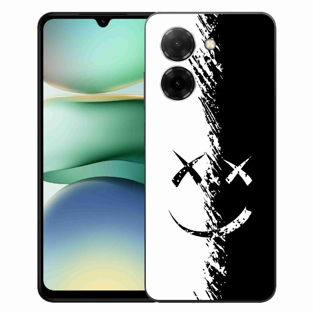 Gelový kryt mmCase na Xiaomi Redmi A5 (171.7x77.8x8.3mm) - černobílý smajlík