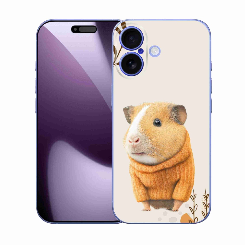 Gelový kryt mmCase na iPhone 17 - morče ve svetru