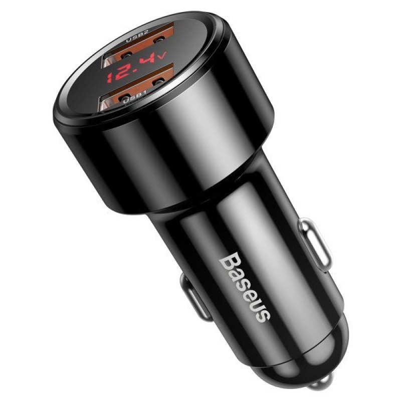 Baseus Magic Series Nabíječka do Auta USB-A/USB-A 45W Black