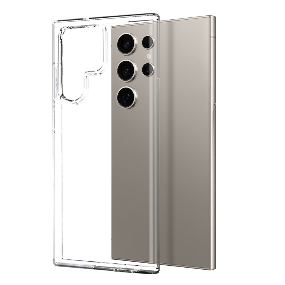 NORTHJO průhledný gelový obal + tvrzené sklo na Samsung Galaxy S24 Ultra - průhledný
