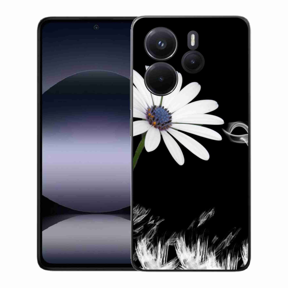 Gelový kryt mmCase na Xiaomi Redmi Note 14 - bílá květina