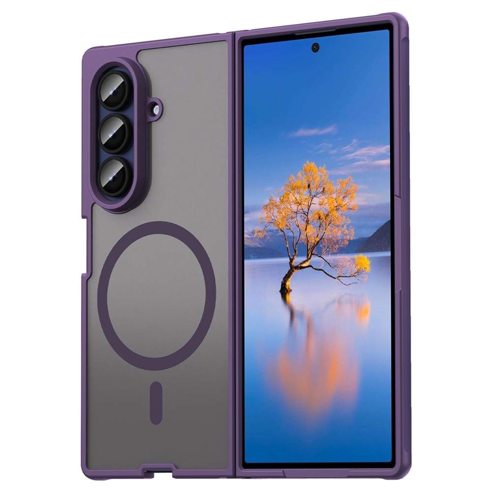 Case matný gelový obal s MagSafe na Samsung Galaxy Z Fold7 5G - fialový
