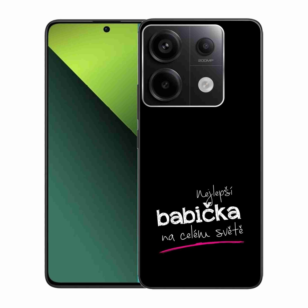 Gelový kryt mmCase na Xiaomi Redmi Note 13 Pro 5G/Poco X6 5G - nejlepší babička 4 černé pozadí