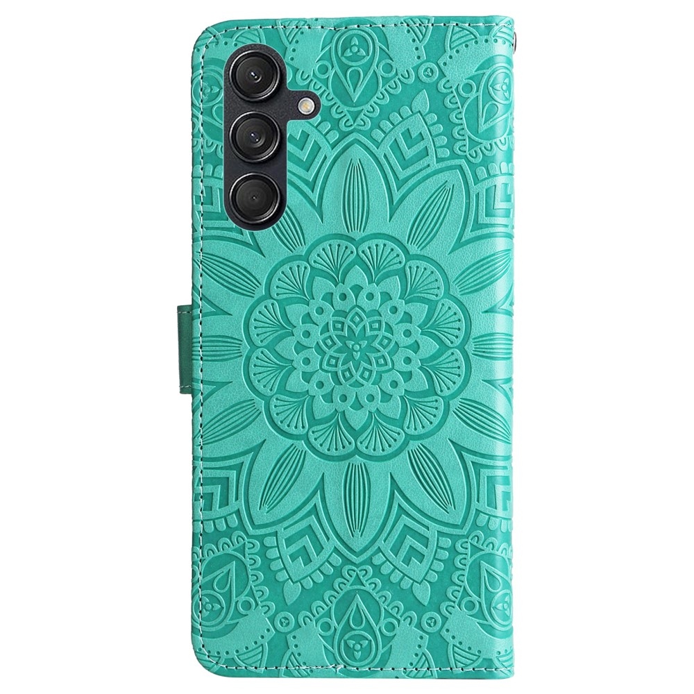 Sunflower knížkové pouzdro na Samsung Galaxy M55 5G - modrozelené