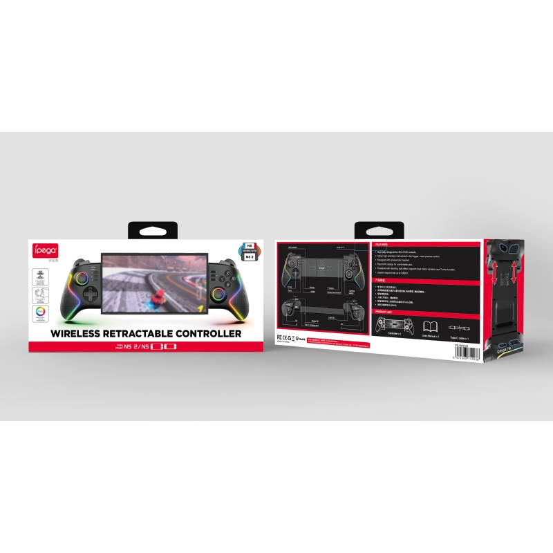 iPega SW2123 Wireless RGB Gamepad pro Nintendo Switch/Nintendo Switch 2 Black