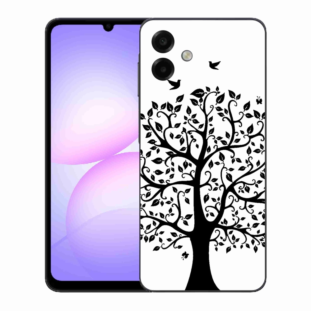 Gelový kryt mmCase na Samsung Galaxy A07 4G - černobílý strom