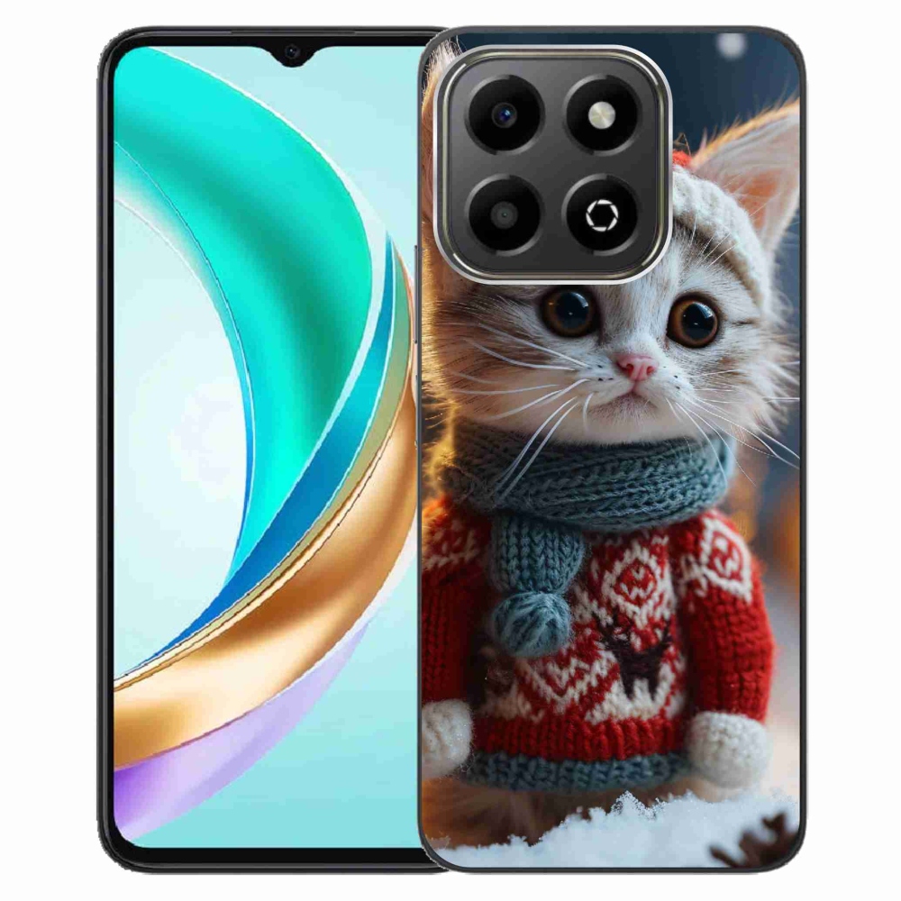 Gelový kryt mmCase na Honor X6b - kotě ve svetru