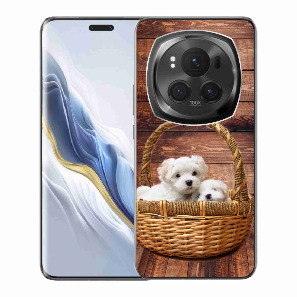 Gelový kryt mmCase na Honor Magic 6 Pro 5G - štěňátka