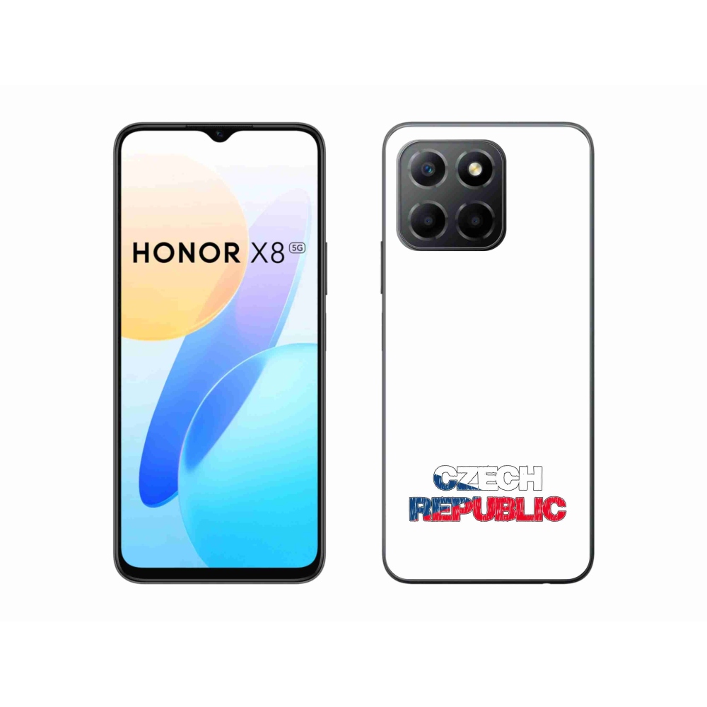 Gelový kryt mmCase na Honor X8 5G/Honor 70 Lite 5G - Czech Republic bílé pozadí