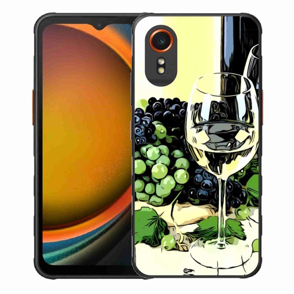 Gelový kryt mmCase na Samsung Galaxy Xcover 7 - sklenka vína