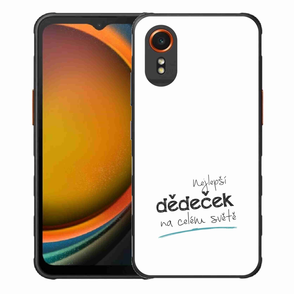 Gelový kryt mmCase na Samsung Galaxy Xcover 7 - nejlepší dědeček 3 bílé pozadí