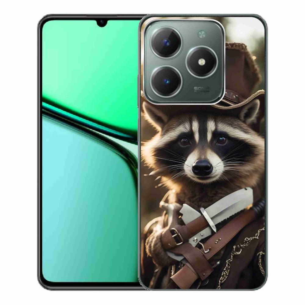 Gelový kryt mmCase na Realme C61 - mýval v uniformě