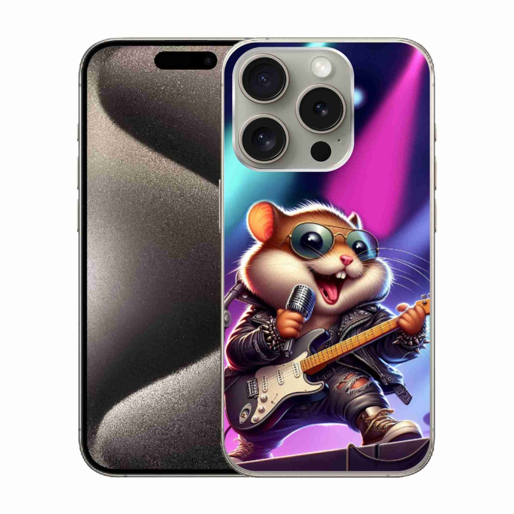Gelový kryt mmCase na iPhone 15 Pro - křeček rocker