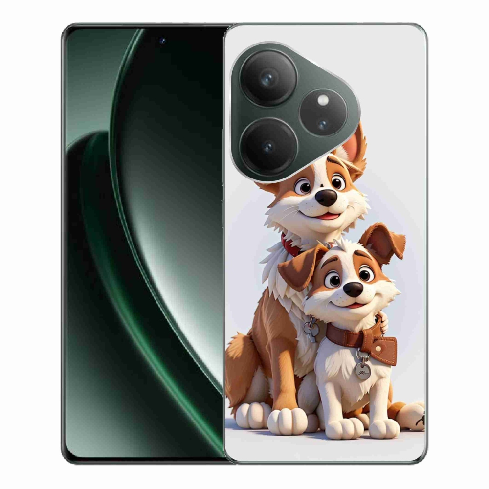 Gelový kryt mmCase na Realme GT 6 5G/GT 6T 5G - kreslení psi