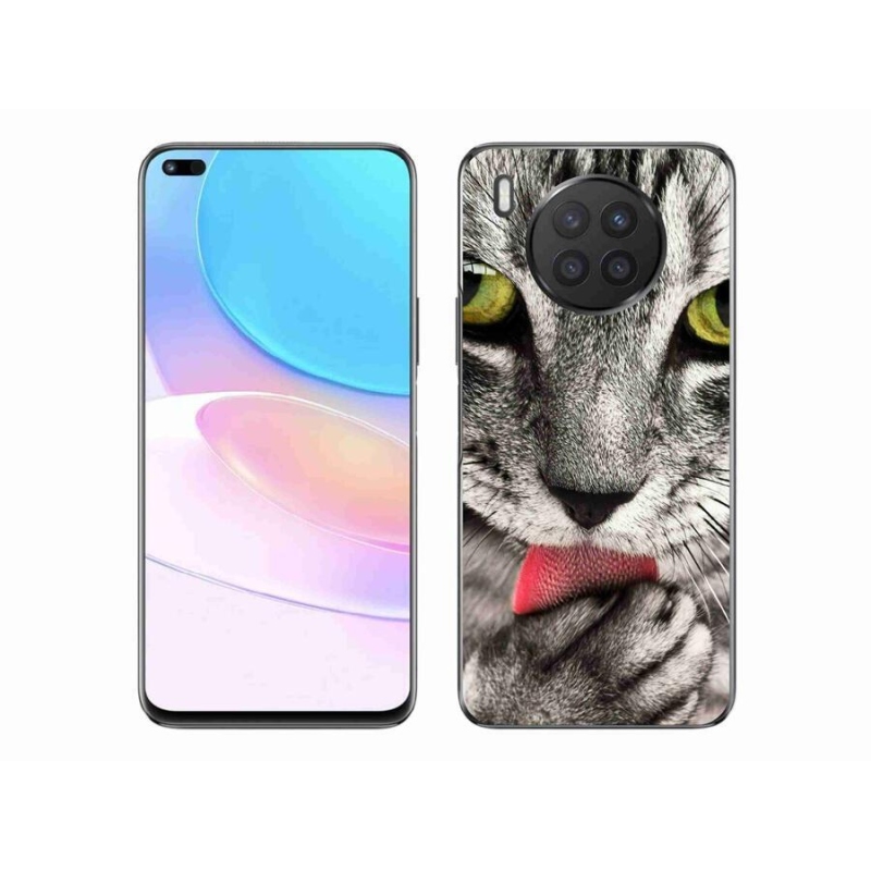 Gelové pouzdro mmCase na mobil Honor 50 Lite - zelené kočičí oči
